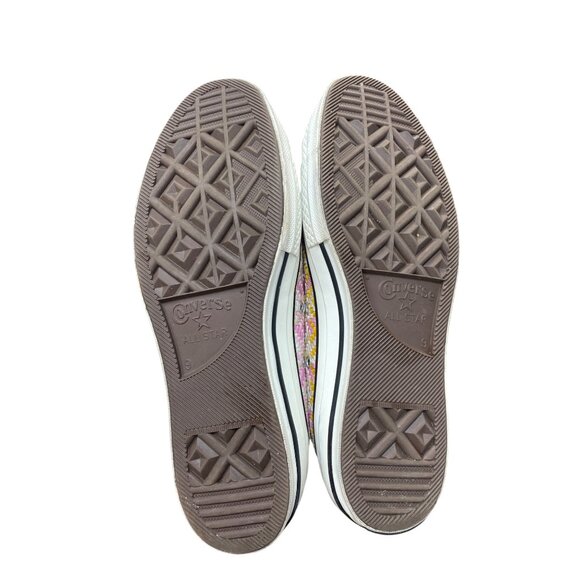 Converse Chuck Taylor All Star Woven High Pink yellow mens 9 wms rare 11 Sneaker - Picture 5 of 16